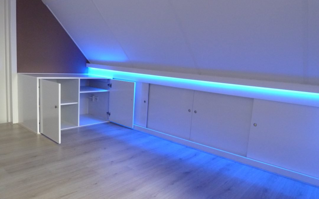 Zolder met LED verlichting